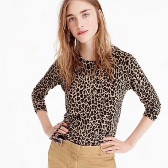 J.CREW * LIKE NEW* Leopard Print Tippi Sweater - Size S - Picture 3 of 10